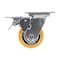 Vestil Polyurethane Swivel With Total Brake Caster 4 In. Diameter x 2 In. Width 660 lb Orange/Gray CST-VE-4X2PUA-SWTB - alternate 4